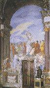 Sandro Botticelli Francesco Furini,Lorenzo the Magnificent and the Platonic Academy in the Villa of Careggi (mk36)